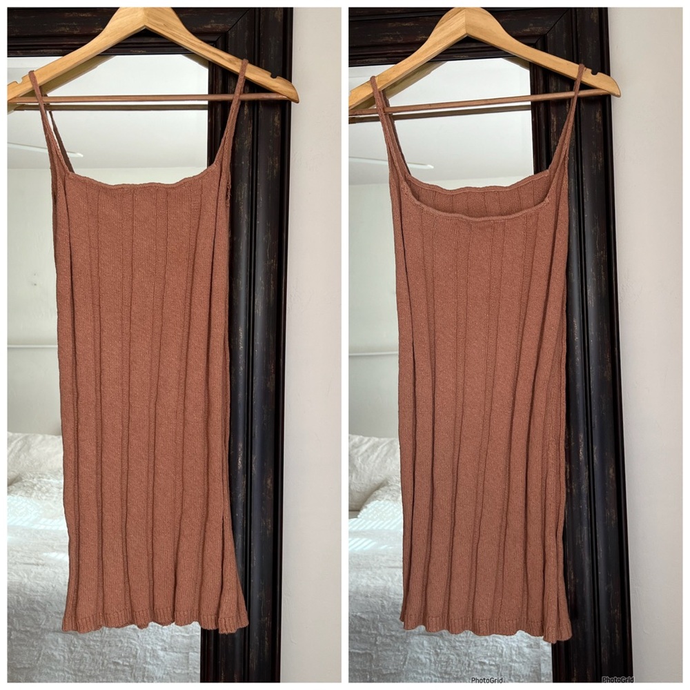 Free People Beach Salmon Color Knit Dress - Picture 2 of 7